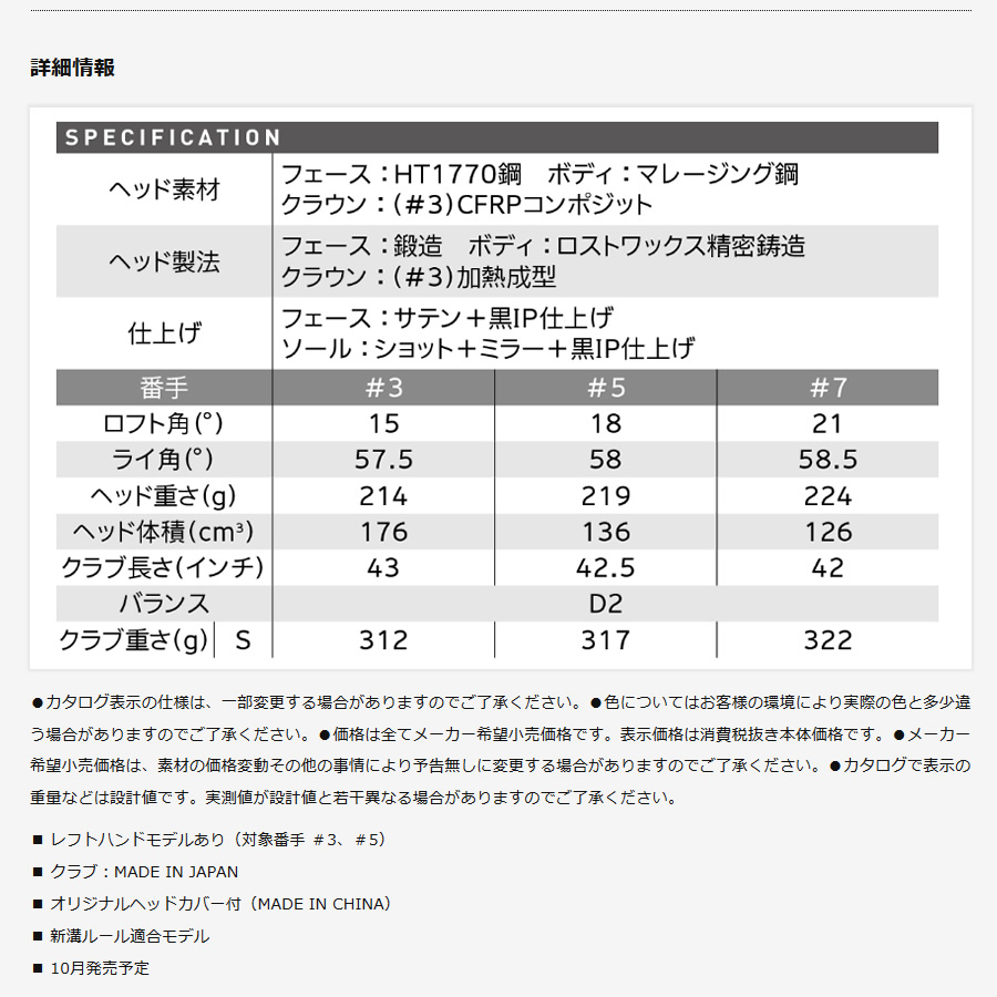 日本仕様 ダンロップ SRIXON スリクソン ZX フェアウェイウッド 純正 