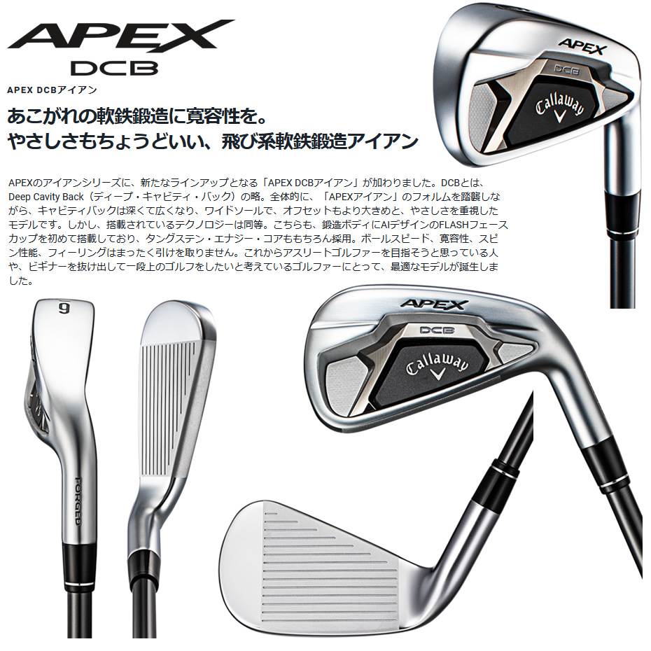 日本仕様 キャロウェイ 2021年 APEX DCB #5-PW 6本 アイアンセット 純正カーボン Diamana 55 for Callaway  | ゴルフクラブの激安販売 GolfProtection