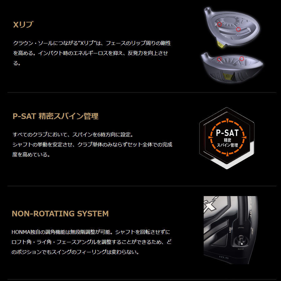 日本仕様 ホンマ BERES NX ベレスNX トリプルスター ドライバー 純正