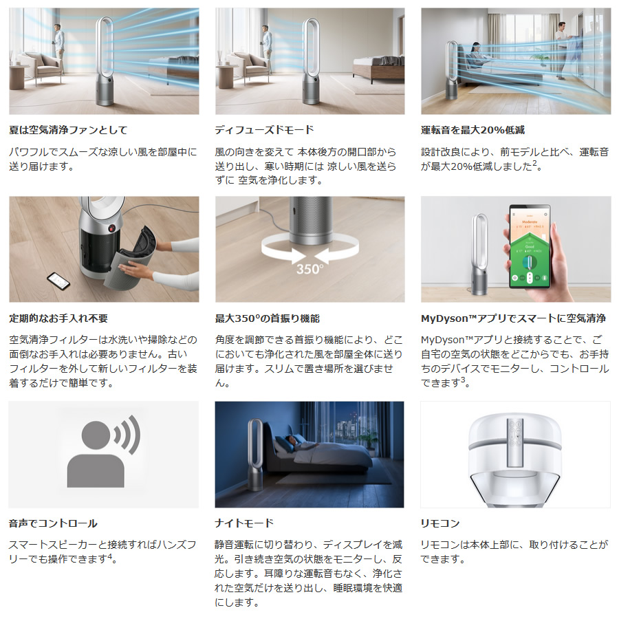 ダイソン Dyson Purifier Cool 空気清浄ファン ホワイト/シルバー TP07