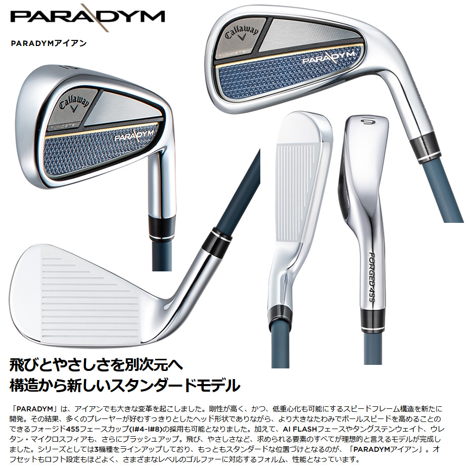 左用 日本仕様 キャロウェイ 2023 PARADYM パラダイム #6-PW 5本 アイアンセット N.S.PRO 950GH neo スチール  フレックス：S レフティー | ゴルフクラブの激安販売 GolfProtection